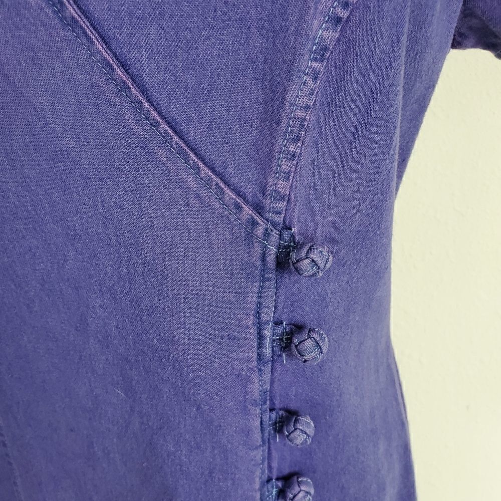 Vintage California gold rush purple denim dress - Picture 4 of 8
